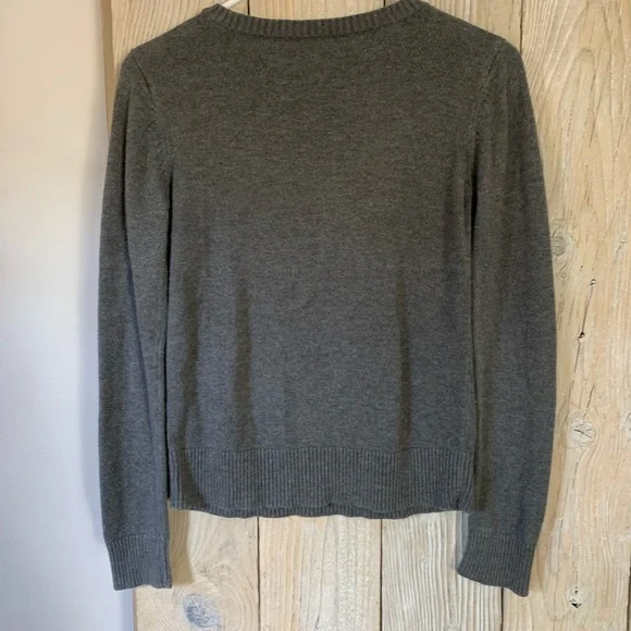 Cat & Jack - Gray sweater with glitter bow tie. - Picture 2 of 3